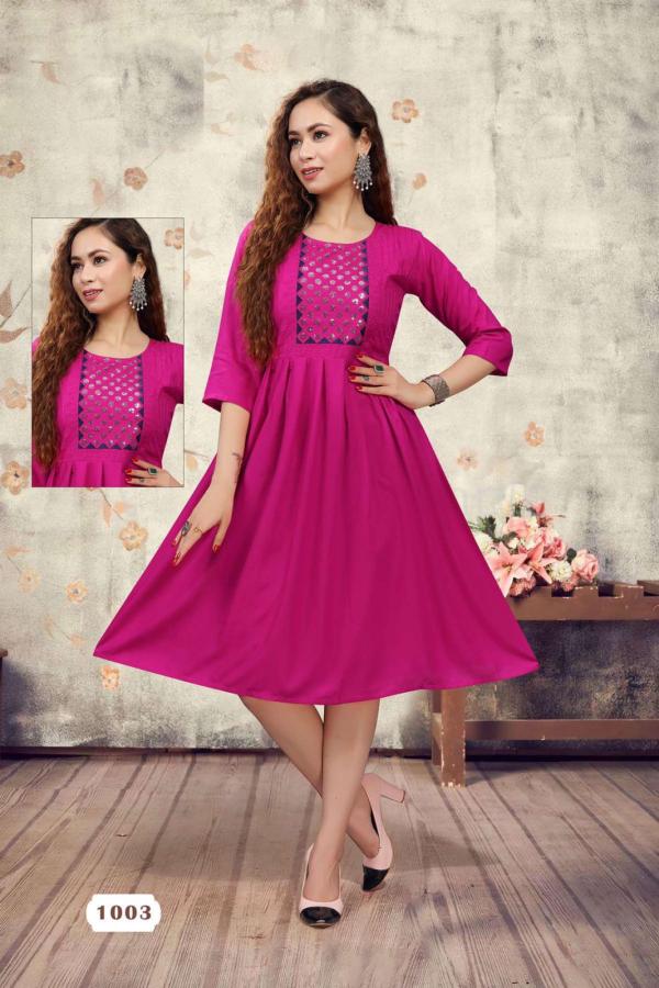 Rohini Rayon Designer Flair Kurti 